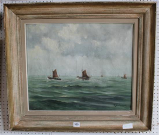 F.Dochen, oil on canvas, Marine scene